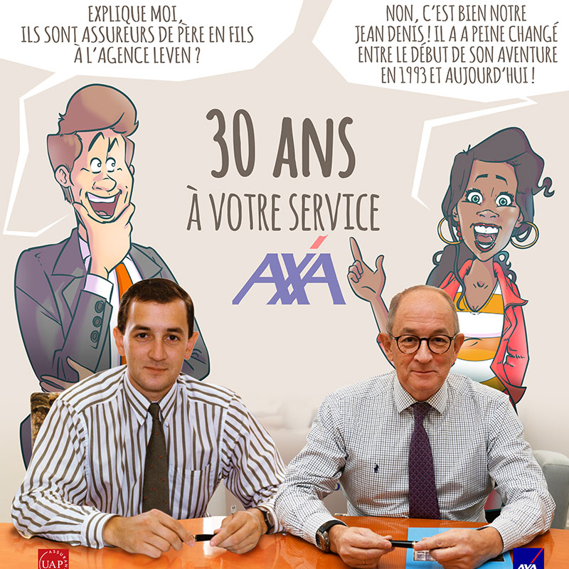 30 de service axa assurance dessin