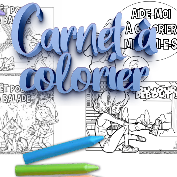 carnet à colorier Ton histoire. En noir et blanc. À colorier.